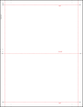 8 1/2" x 11" Pressure Seal Form, Multi-Purpose Blank Face, V Fold With Blockouts.