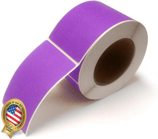 Rectangle Inventory Color Coding Labels - Purple - 3 x 5