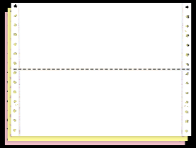 9-1/2 x 3-1/2" Continuous Paper, Color, 3 Part, Side Perfs