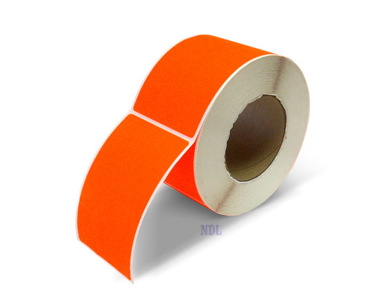 Rectangle Inventory Color Coding Labels - Red - 3 x 5