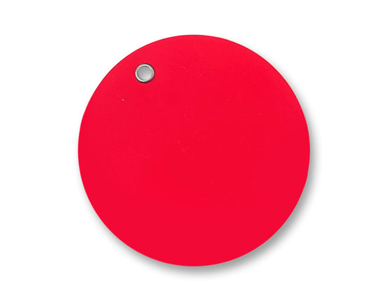 3" Strong Vinyl Circle Tags Red