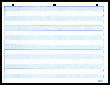 11 x 8-1/2", 1/2" Blue Bar Paper, With 3 Hole Punch 20#