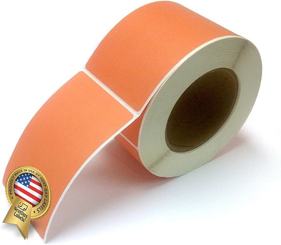 Rectangle Inventory Color Coding Labels - Salmon - 3 x 5