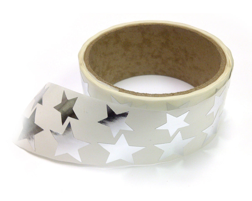 Metallic Foil Star Stickers, Silver