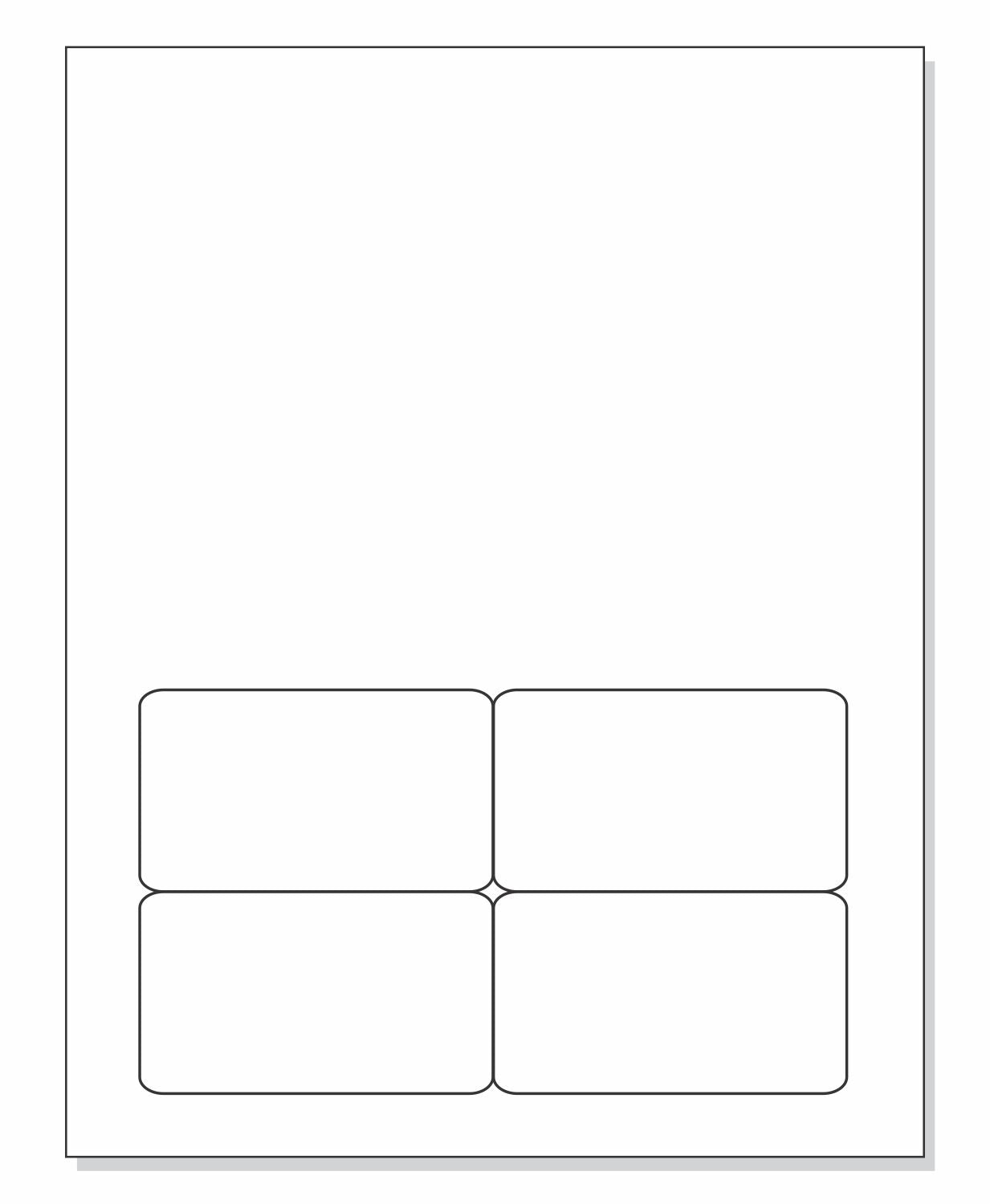 Integrated Label Form, 4 Labels, 3.5 x 2"