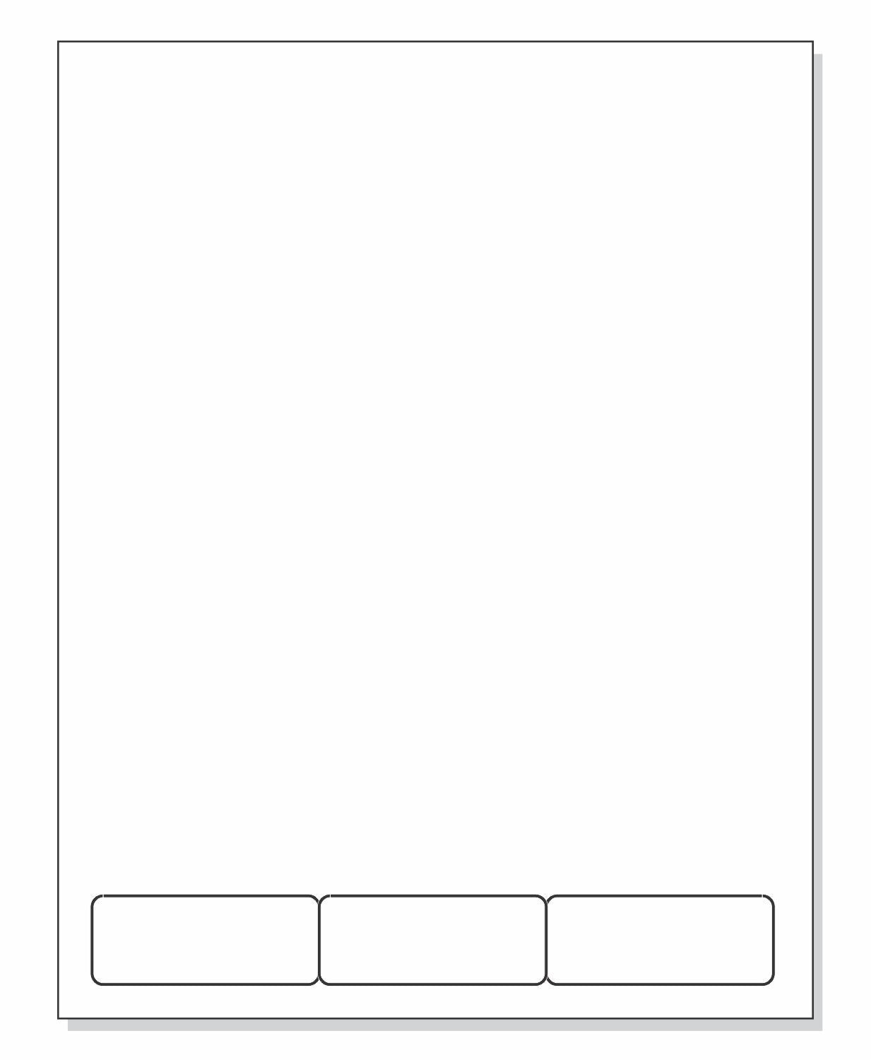 Integrated Label Form, 3 Labels, 2.5 x 1"