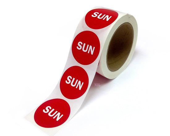 2" Inventory Control/Date 500 Permanent Labels pink “Sun” Labels 3" Core