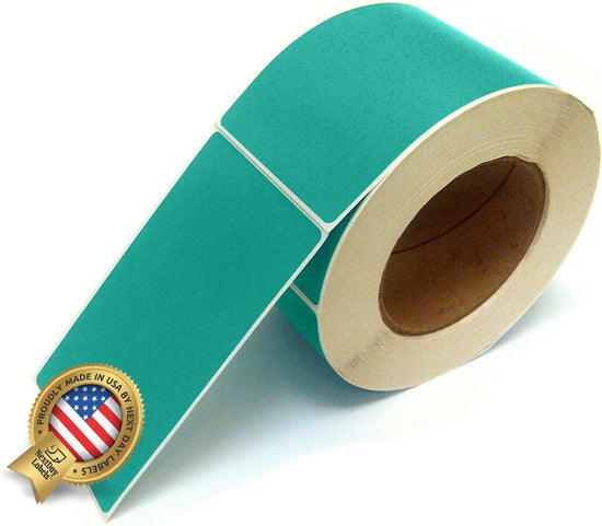 Rectangle Inventory Color Coding Labels - Teal - 3 x 5