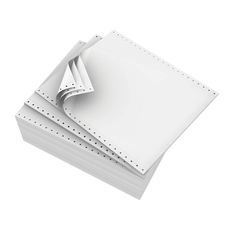 14-7/8 x 11" Continuous Paper 15# White, 3 Part, No Side Perfs