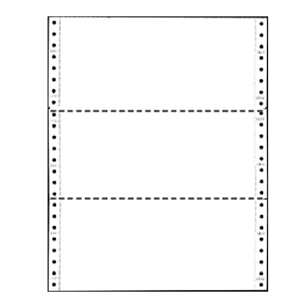 9-1/2 x 3-2/3" Continuous Computer Paper, 20# White, 1 Part, Side Perfs