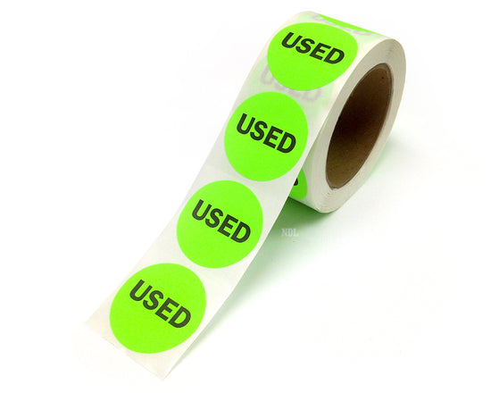 2" Inventory Control/Date 500 Permanent Labels Green “Used” Labels 3" Core