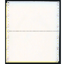 9-1/2 x 5-1/2" Continuous Paper, Color, 2 Part, Side Perfs