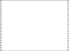 12 x 8 -1/2" Continuous Paper 15# White, 2 Part, Side Perfs