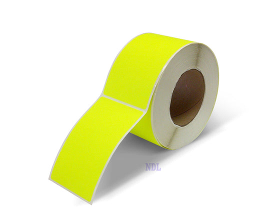 Rectangle Inventory Color Coding Labels - Yellow - 3 x 5