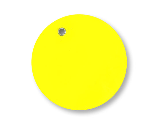 3" Strong Vinyl Circle Tags Yellow