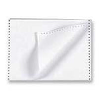 14-7/8x11" Continuous Paper  20# White, 1 Part, No Side Perfs