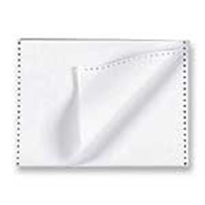 14-7/8x11" Continuous Paper  20# White, 1 Part, No Side Perfs