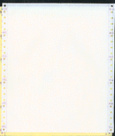 9-1/2 x 11" Continuous Paper, 15# 2 Part White & Canary with Side Perfs