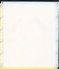 9-1/2 x 11" Continuous Paper, 15# 2 Part White & Canary with Side Perfs