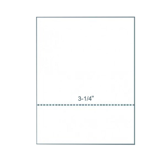 8-1/2 x 11" 20# Perforated Paper, 1 perf @ 3-1/4" from bottom