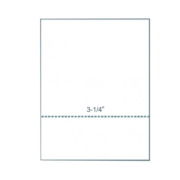 8-1/2 x 11" 24# Perforated Paper, 1 perf @ 3-1/4" from bottom