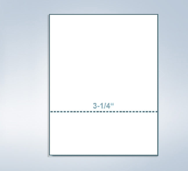 8-1/2 x 11" 20# Perforated Paper, 1 perf @ 3-1/4" from bottom