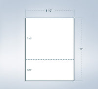 8-1/2 x 11" 24# Perforated Paper, 1 perf @ 3-2/3" from bottom