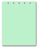 Green Paper With 5 Holes on Top