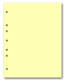 Canary Paper With 5 Holes on Left