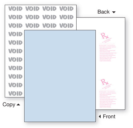 Security Paper, 1 Part, Blue