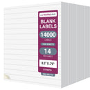 8-1/2" x 11", 14 Labels, per Sheet, 8.5" x 0.75"