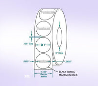 1" Round Translucent Wafer Seals, for Small Boxes & Envelopes
