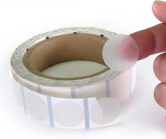 1" Round Translucent Wafer Seals, for Small Boxes & Envelopes