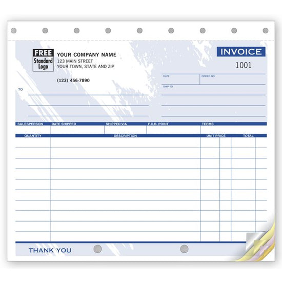 Shipping Invoice,  8 1/2 X 7"