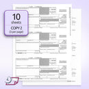 "New" 1099-NEC Forms for 2025, 4-Part  Tax Forms,  vendor kit of 15 Forms & Envelopes.