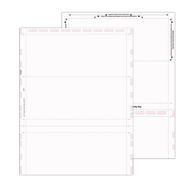 8 1/2″ x 11″ Pressure Seal Form, Blank, C Fold