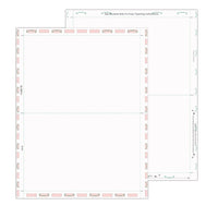 8 1/2″ x 11″ Pressure Seal Form, Blank with Blockouts, V Fold