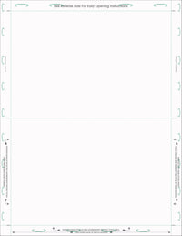 8 1/2″ x 11″ Pressure Seal Form, Blank with Blockouts, V Fold