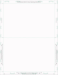 8 1/2″ x 11″ Pressure Seal  Form,blank, with Blockouts, V Fold