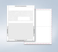 8 1/2″ x 11″ Pressure Seal  Form,blank, with Blockouts, V Fold