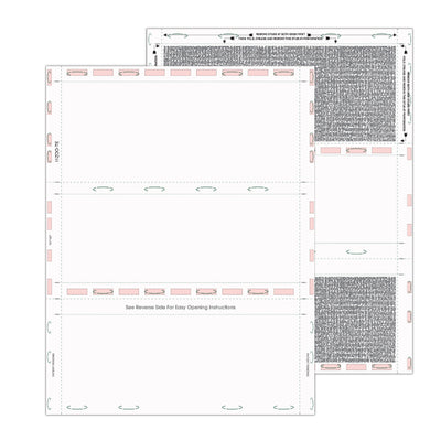 8 1/2″ x 11″ Pressure Seal Security Check Form with Black Void, Z Fold