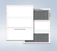 8 1/2″ x 11″ Pressure Seal Security Check Form with Black Void, Z Fold