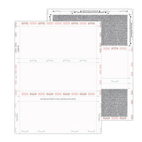 8 1/2″ x 11″ Pressure Seal Security Check Form with Black Void, Z Fold