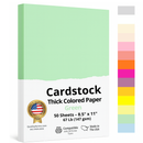 8-1/2 x 11" Letter Size, Green Cover Card Stock