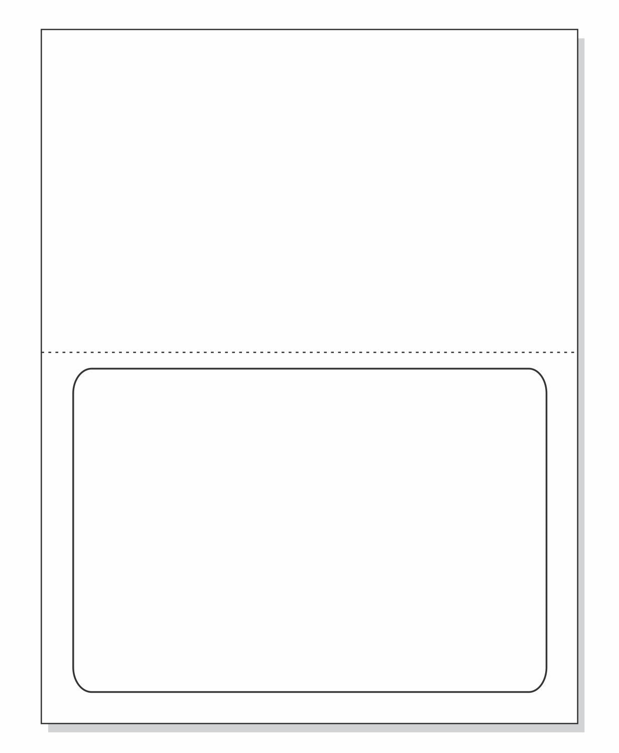 Integrated Label, 1 Label, 7-1/2" x 5-1/8", Centered On The Bottom