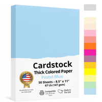 8-1/2 x 11" Letter Size, Pastel Blue Cover Card Stock