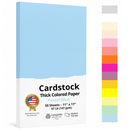 11 x 17" Ledger Size, Pastel Blue Cover Card Stock