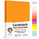 8-1/2 x 11" Letter Size, Cosmic Orange Cover Card Stock