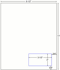 Integrated Click-N-Ship Label, 1 Label, 3-1/2" x 2", On The Bottom Right