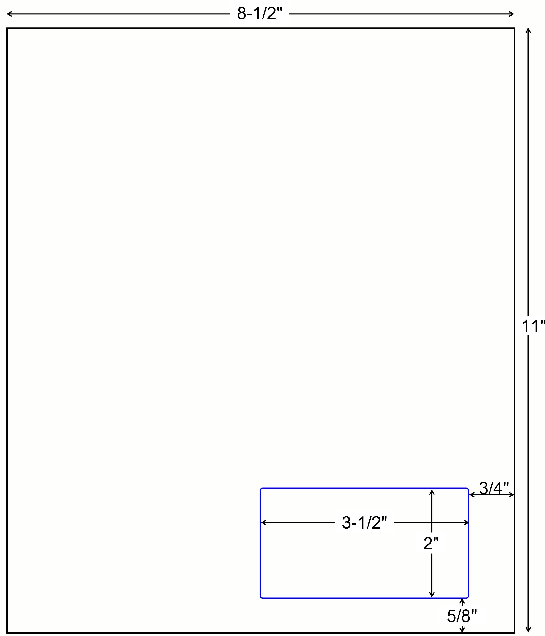 Integrated Click-N-Ship Label, 1 Label, 3-1/2" x 2", On The Bottom Right